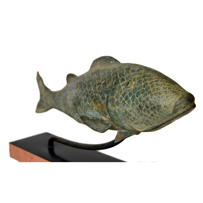 Bronze Fish Sculpture-3. Asian &amp; Chinese Furniture, Art, Antiques, Vintage Home Décor for sale at FEA Home