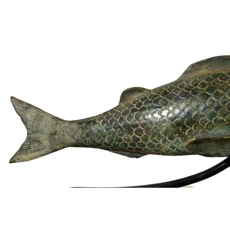 Bronze Fish Sculpture-4. Asian &amp; Chinese Furniture, Art, Antiques, Vintage Home Décor for sale at FEA Home