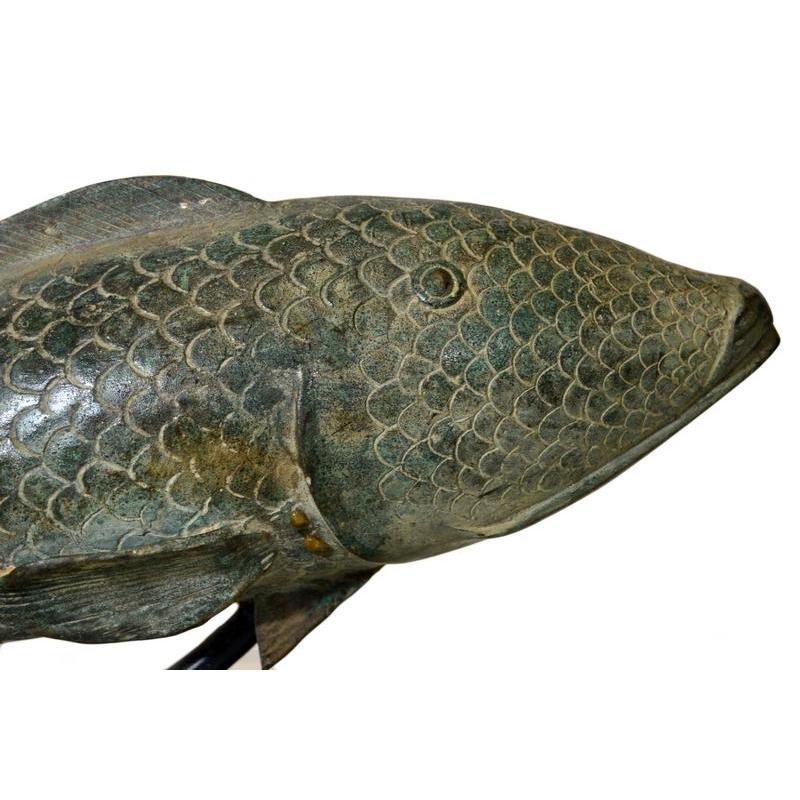 Bronze Fish Sculpture-5. Asian &amp; Chinese Furniture, Art, Antiques, Vintage Home Décor for sale at FEA Home