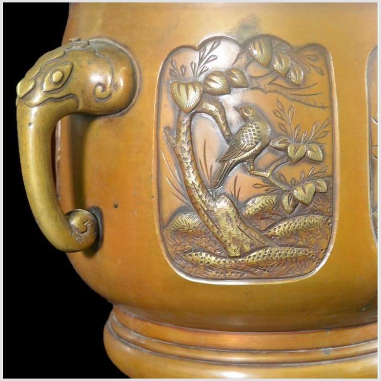 Bronze Japanese Hibachi, Meiji Period-2. Asian & Chinese Furniture, Art, Antiques, Vintage Home Décor for sale at FEA Home