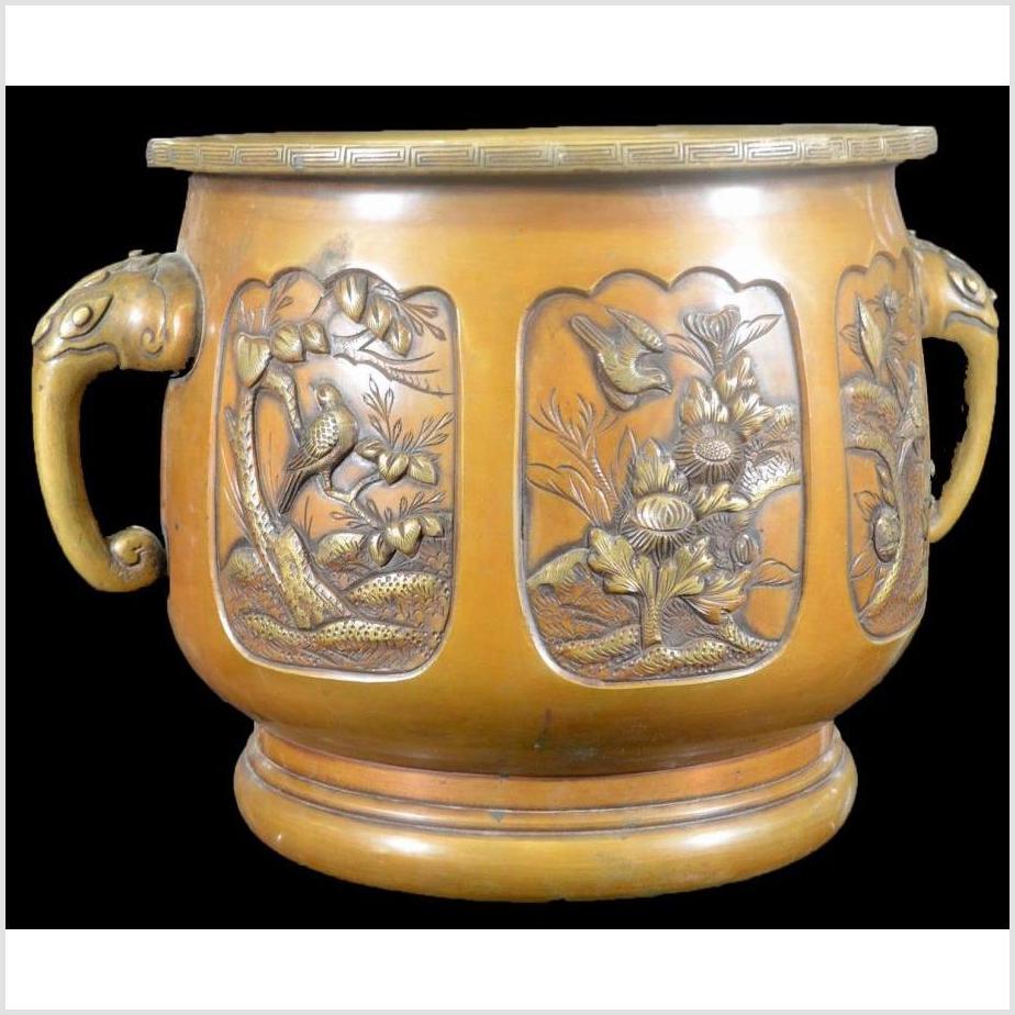 Bronze Japanese Hibachi, Meiji Period-1. Asian & Chinese Furniture, Art, Antiques, Vintage Home Décor for sale at FEA Home