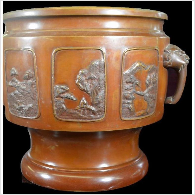 Bronze Japanese Hibachi, Meiji Period-2. Asian & Chinese Furniture, Art, Antiques, Vintage Home Décor for sale at FEA Home