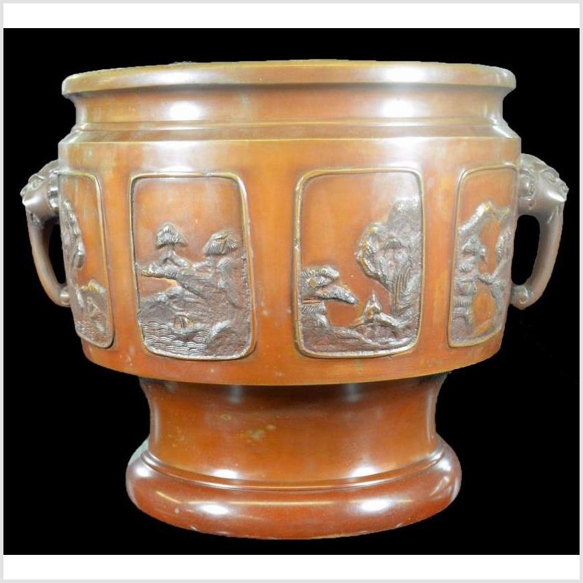 Bronze Japanese Hibachi, Meiji Period-1. Asian & Chinese Furniture, Art, Antiques, Vintage Home Décor for sale at FEA Home