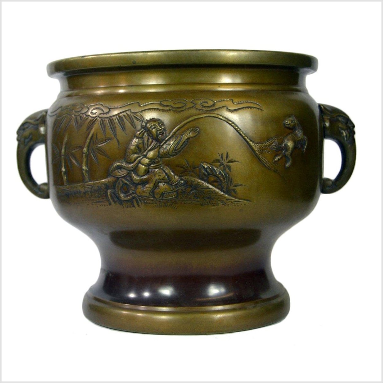 Bronze Japanese Hibachi, Meiji Period-1. Asian & Chinese Furniture, Art, Antiques, Vintage Home Décor for sale at FEA Home