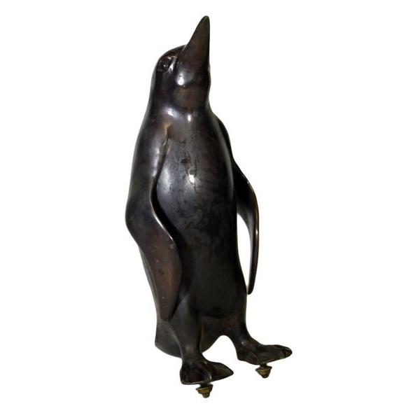 Bronze Penguin Sculpture-1. Asian & Chinese Furniture, Art, Antiques, Vintage Home Décor for sale at FEA Home