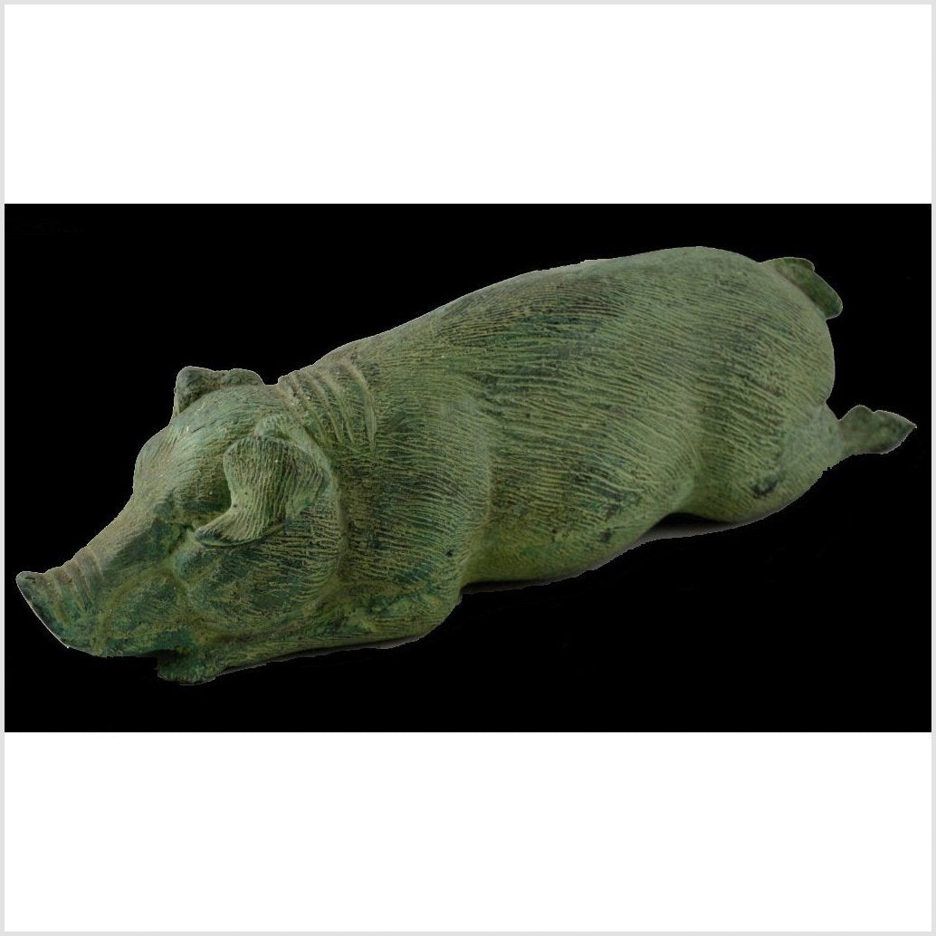 Bronze Pig-2. Asian & Chinese Furniture, Art, Antiques, Vintage Home Décor for sale at FEA Home