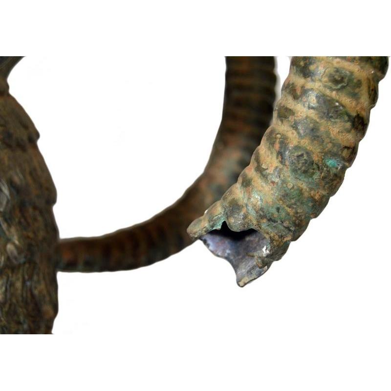 Bronze Rams Head-6. Asian &amp; Chinese Furniture, Art, Antiques, Vintage Home Décor for sale at FEA Home