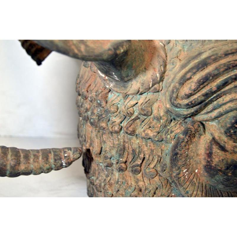 Bronze Rams Head-8. Asian &amp; Chinese Furniture, Art, Antiques, Vintage Home Décor for sale at FEA Home