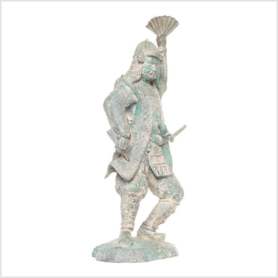 Verde-Gris Bronze Statue Japanese Samurai Warrior-2. Asian & Chinese Furniture, Art, Antiques, Vintage Home Décor for sale at FEA Home