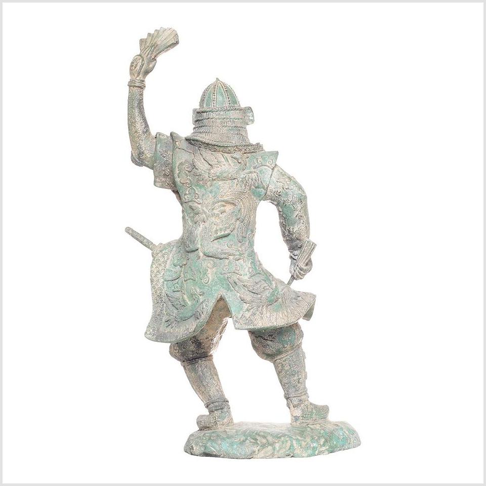 Verde-Gris Bronze Statue Japanese Samurai Warrior-5. Asian &amp; Chinese Furniture, Art, Antiques, Vintage Home Décor for sale at FEA Home