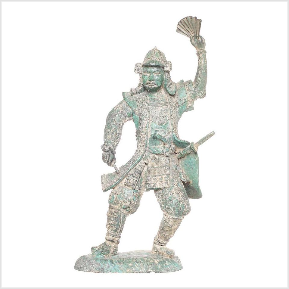 Verde-Gris Bronze Statue Japanese Samurai Warrior-1. Asian & Chinese Furniture, Art, Antiques, Vintage Home Décor for sale at FEA Home