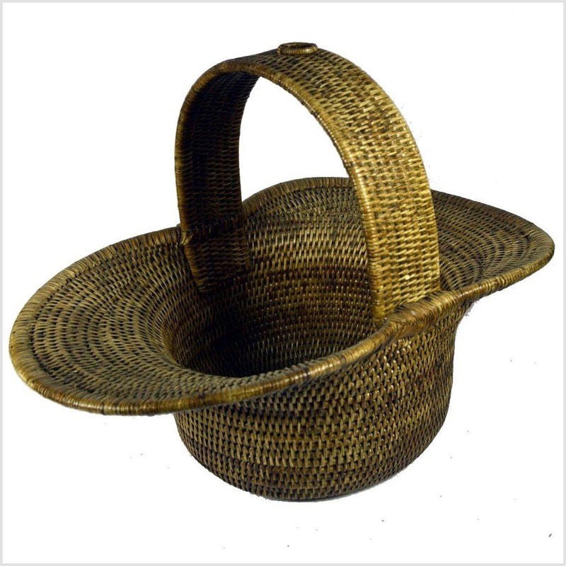 Burma Hand Woven Hat Basket- Asian Antiques, Vintage Home Decor & Chinese Furniture - FEA Home