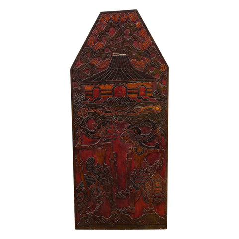 Burmese 19th Century Hand-Carved and Painted Wooden Puppet Show Sign-YN4163-1. Asian & Chinese Furniture, Art, Antiques, Vintage Home Décor for sale at FEA Home