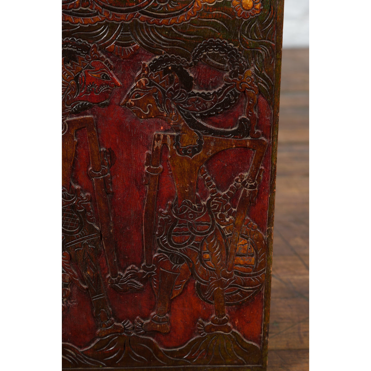 Burmese 19th Century Hand-Carved and Painted Wooden Puppet Show Sign-14. Asian &amp; Chinese Furniture, Art, Antiques, Vintage Home Décor for sale at FEA Home