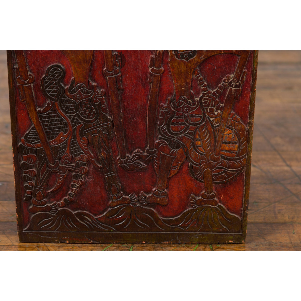Burmese 19th Century Hand-Carved and Painted Wooden Puppet Show Sign-7. Asian &amp; Chinese Furniture, Art, Antiques, Vintage Home Décor for sale at FEA Home