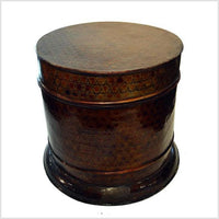 Burmese Negora Lacquerware Drum Table