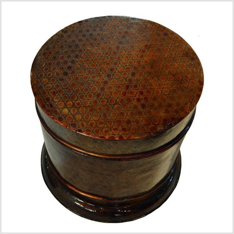 Burmese Negora Lacquerware Drum Table-2. Asian & Chinese Furniture, Art, Antiques, Vintage Home Décor for sale at FEA Home