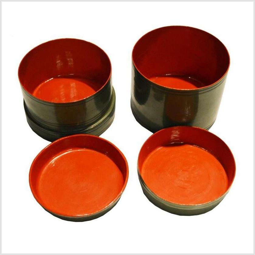 Burmese Set Vintage Wooden Canisters-2. Asian & Chinese Furniture, Art, Antiques, Vintage Home Décor for sale at FEA Home