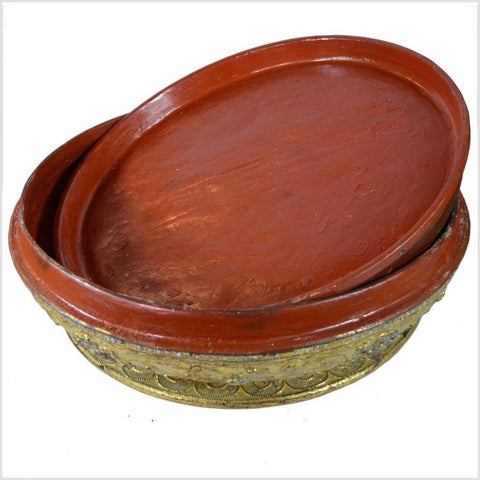 Burmese Temple Offering Bowl- Asian Antiques, Vintage Home Decor & Chinese Furniture - FEA Home