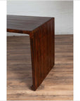 Burmese Vintage Waterfall Console Table with Scrolling Feet and Dark Patina-11. Asian & Chinese Furniture, Art, Antiques, Vintage Home Décor for sale at FEA Home