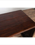 Burmese Vintage Waterfall Console Table with Scrolling Feet and Dark Patina-13. Asian & Chinese Furniture, Art, Antiques, Vintage Home Décor for sale at FEA Home