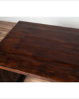 Burmese Vintage Waterfall Console Table with Scrolling Feet and Dark Patina-15. Asian & Chinese Furniture, Art, Antiques, Vintage Home Décor for sale at FEA Home