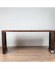 Burmese Vintage Waterfall Console Table with Scrolling Feet and Dark Patina-3. Asian & Chinese Furniture, Art, Antiques, Vintage Home Décor for sale at FEA Home