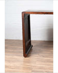 Burmese Vintage Waterfall Console Table with Scrolling Feet and Dark Patina-6. Asian & Chinese Furniture, Art, Antiques, Vintage Home Décor for sale at FEA Home