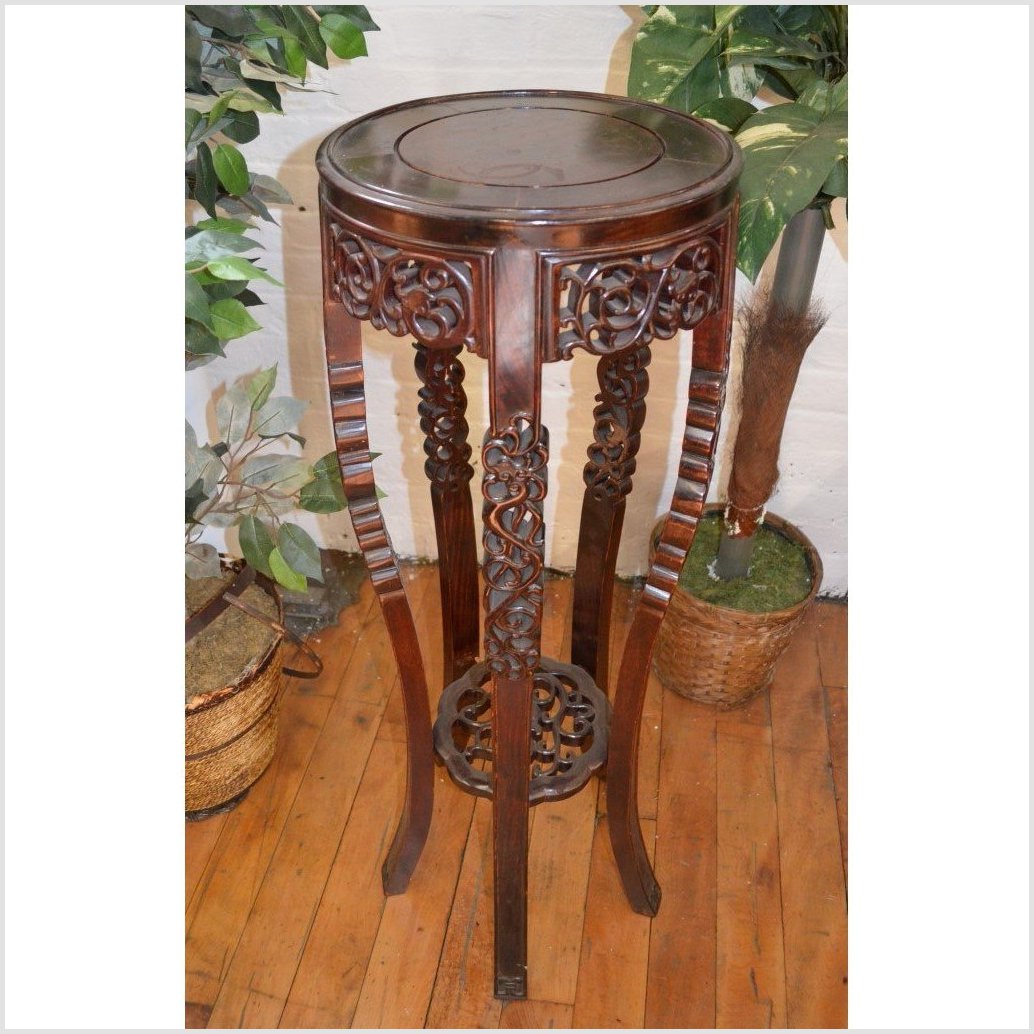 Carved Plant Stand-1. Asian & Chinese Furniture, Art, Antiques, Vintage Home Décor for sale at FEA Home