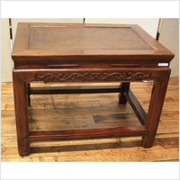 Carved Woven Rattan Top Coffee/Side Table