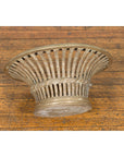 Cast Bronze Venetian Style Decorative Bowl with Light Patina and Reed Motifs-10. Asian & Chinese Furniture, Art, Antiques, Vintage Home Décor for sale at FEA Home