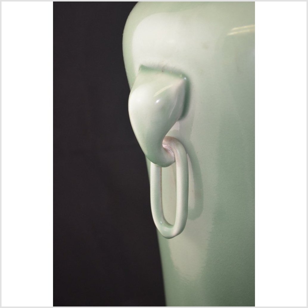 Celadon Jar with Elephant Ears-2. Asian &amp; Chinese Furniture, Art, Antiques, Vintage Home Décor for sale at FEA Home