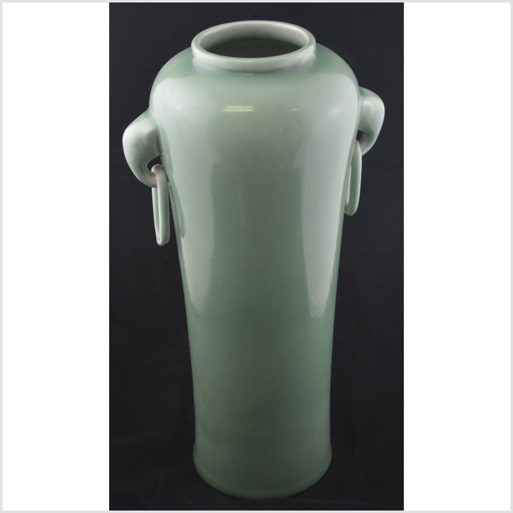 Celadon Jar with Elephant Ears-1. Asian &amp; Chinese Furniture, Art, Antiques, Vintage Home Décor for sale at FEA Home