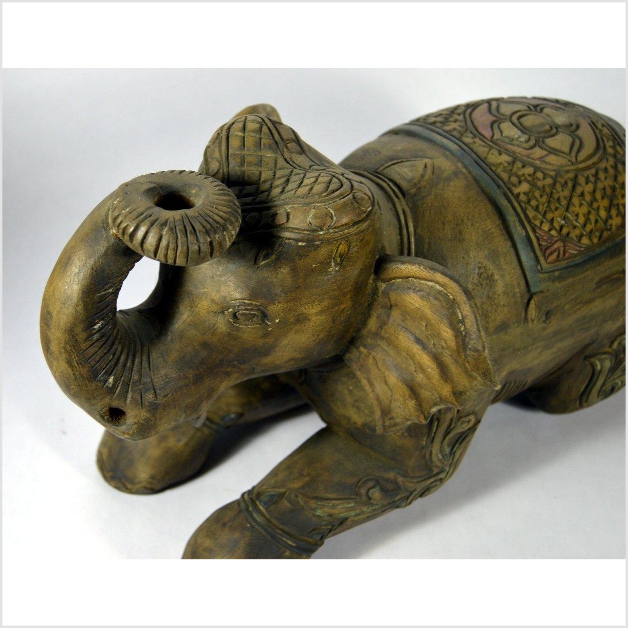 Chiang Mai Hand Carved Elephant-3. Asian &amp; Chinese Furniture, Art, Antiques, Vintage Home Décor for sale at FEA Home