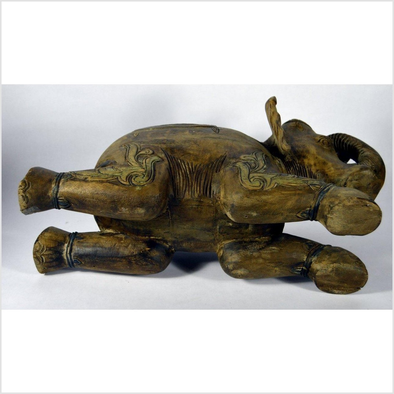Chiang Mai Hand Carved Elephant-7. Asian &amp; Chinese Furniture, Art, Antiques, Vintage Home Décor for sale at FEA Home