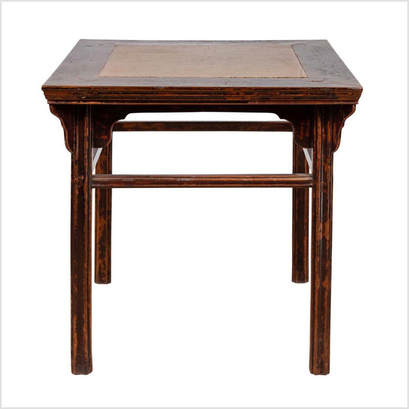 Chinese 19th Century Elmwood Center Hall Table with Ming Dynasty Stone Inset-YN6260-1. Asian & Chinese Furniture, Art, Antiques, Vintage Home Décor for sale at FEA Home