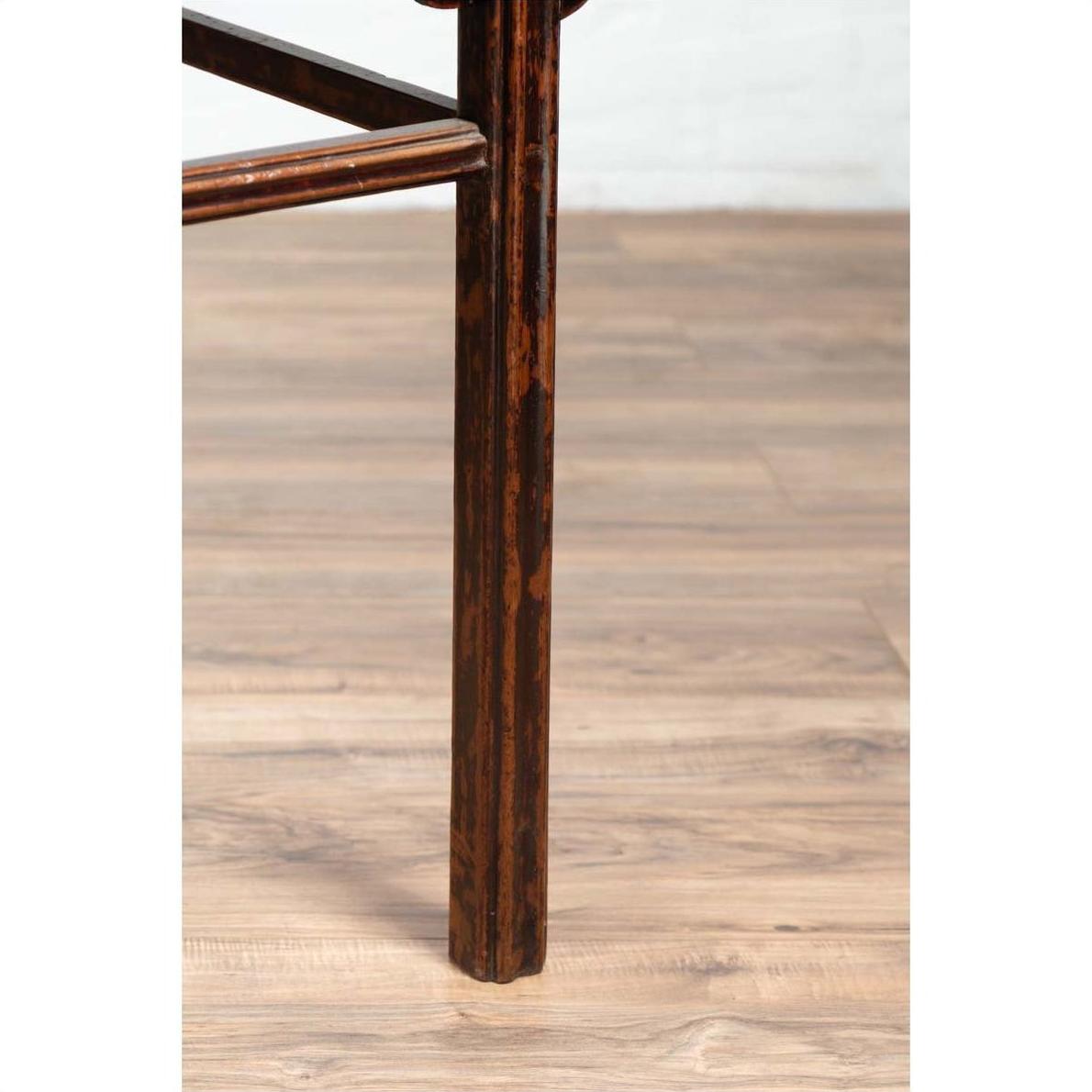 Chinese 19th Century Elmwood Center Hall Table with Ming Dynasty Stone Inset-8. Asian &amp; Chinese Furniture, Art, Antiques, Vintage Home Décor for sale at FEA Home