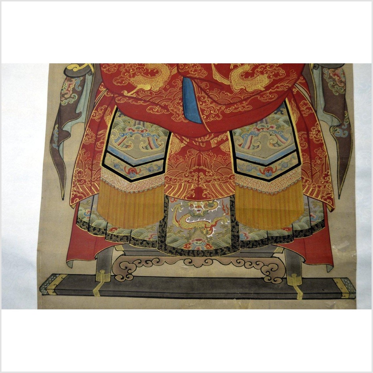 Chinese Ancestor Painting on Linen Canvas-6. Asian &amp; Chinese Furniture, Art, Antiques, Vintage Home Décor for sale at FEA Home