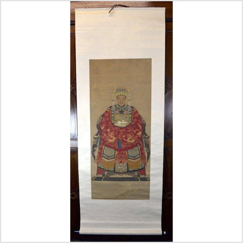 Chinese Ancestor Painting on Linen Canvas