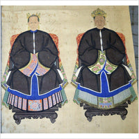 Chinese Ancestors Painting on Linen Canvas