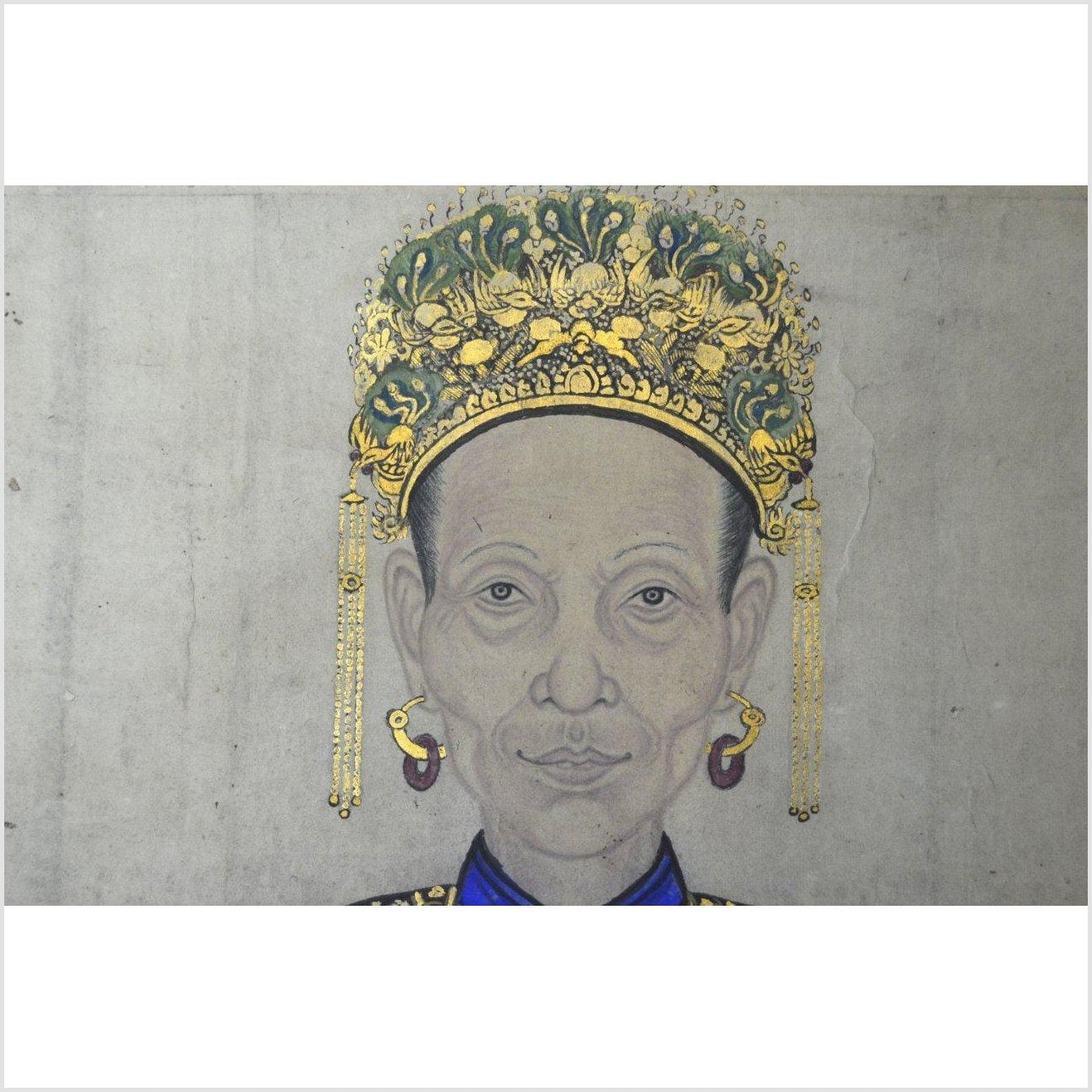 Chinese Ancestors Painting on Linen Canvas-2. Asian & Chinese Furniture, Art, Antiques, Vintage Home Décor for sale at FEA Home