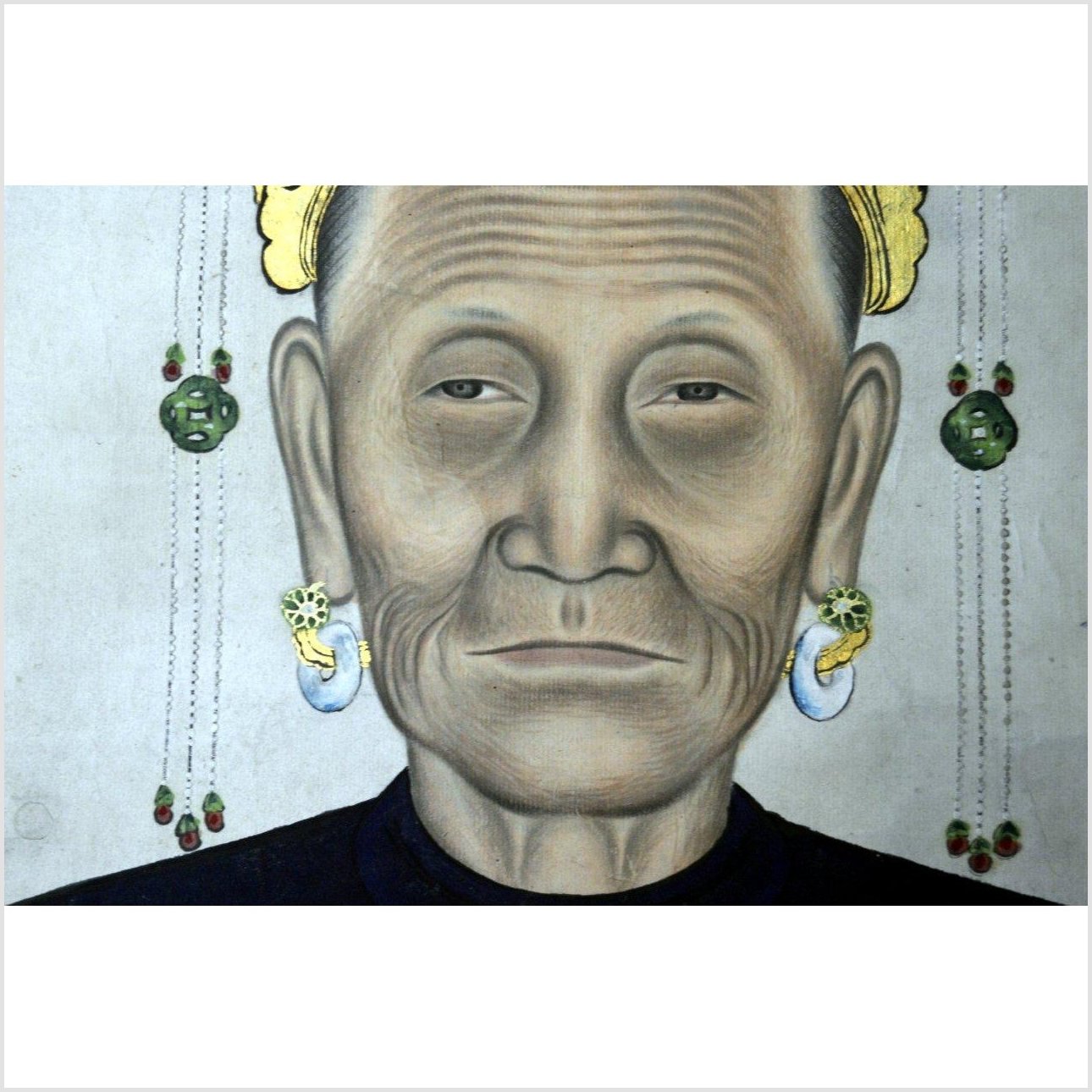 Chinese Ancestors Painting on Linen Canvas-4. Asian &amp; Chinese Furniture, Art, Antiques, Vintage Home Décor for sale at FEA Home
