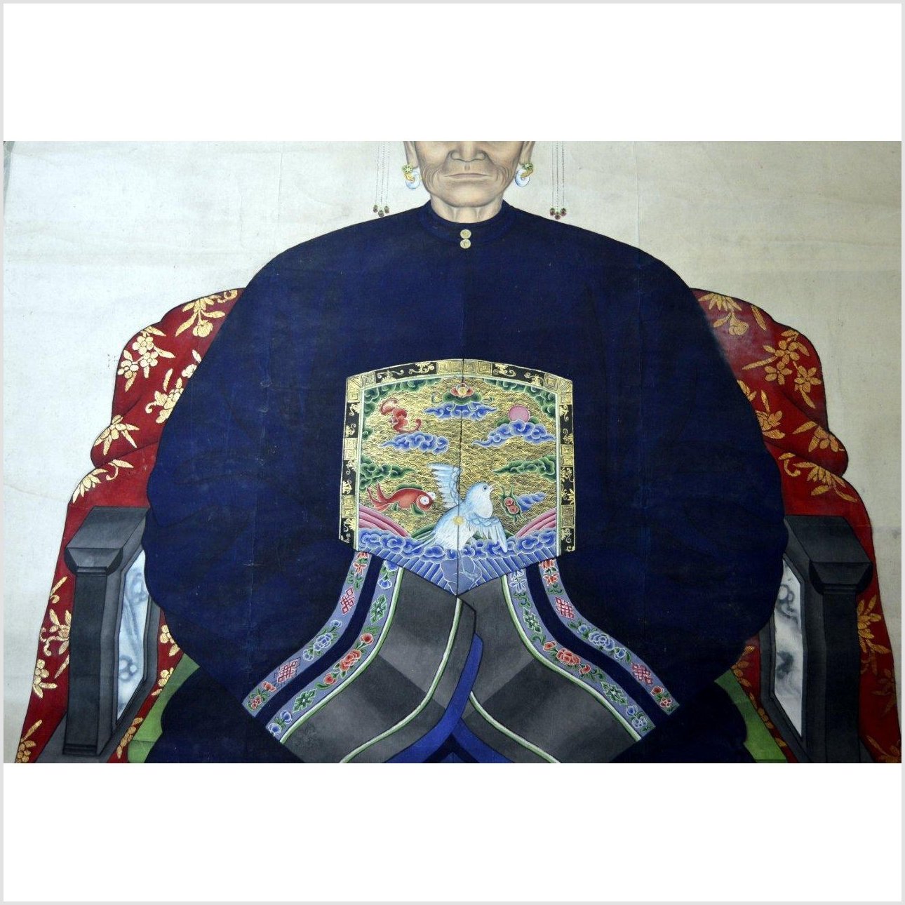 Chinese Ancestors Painting on Linen Canvas-5. Asian &amp; Chinese Furniture, Art, Antiques, Vintage Home Décor for sale at FEA Home