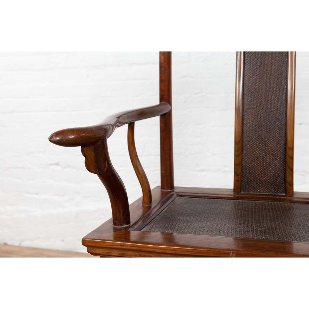 Chinese Ming Style Scholar's Lamp Hanger Chair - Rattan-12. Asian &amp; Chinese Furniture, Art, Antiques, Vintage Home Décor for sale at FEA Home