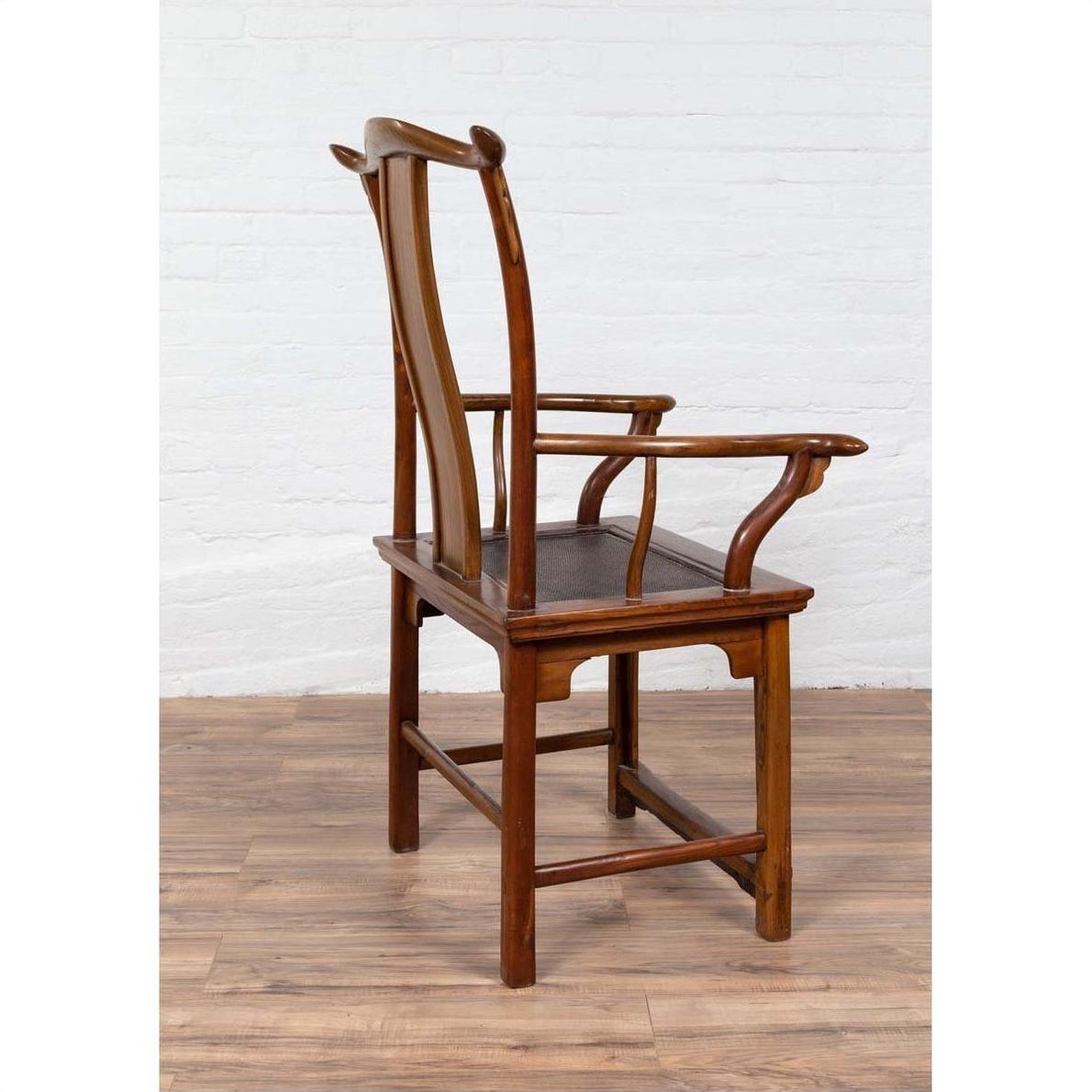 Chinese Ming Style Scholar's Lamp Hanger Chair - Rattan-16. Asian &amp; Chinese Furniture, Art, Antiques, Vintage Home Décor for sale at FEA Home