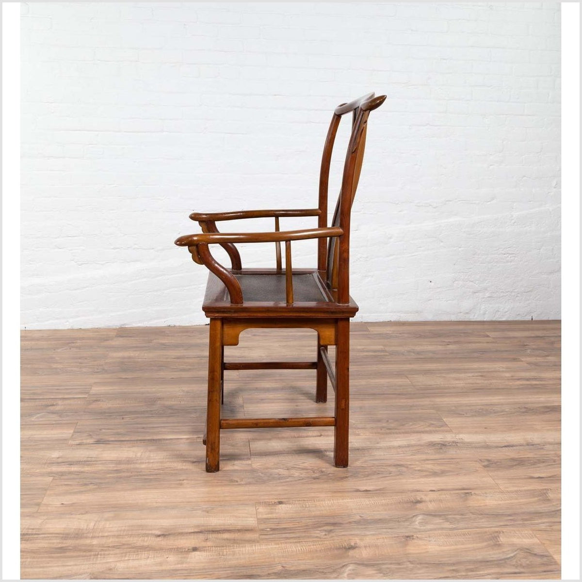 Chinese Antique Ming Dynasty Style Scholar&#39;s Lamp-Hanger Chair with Rattan Inset-19. Asian &amp; Chinese Furniture, Art, Antiques, Vintage Home Décor for sale at FEA Home