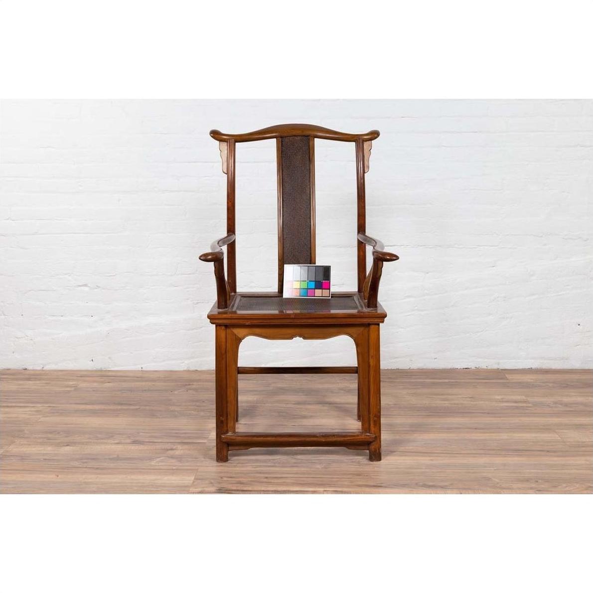 Chinese Ming Style Scholar's Lamp Hanger Chair - Rattan-4. Asian &amp; Chinese Furniture, Art, Antiques, Vintage Home Décor for sale at FEA Home