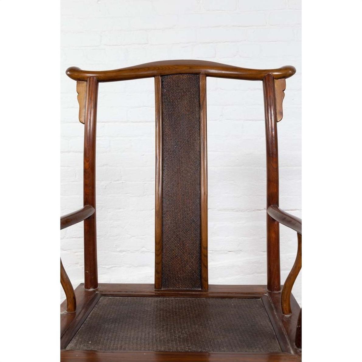 Chinese Ming Style Scholar's Lamp Hanger Chair - Rattan-7. Asian &amp; Chinese Furniture, Art, Antiques, Vintage Home Décor for sale at FEA Home
