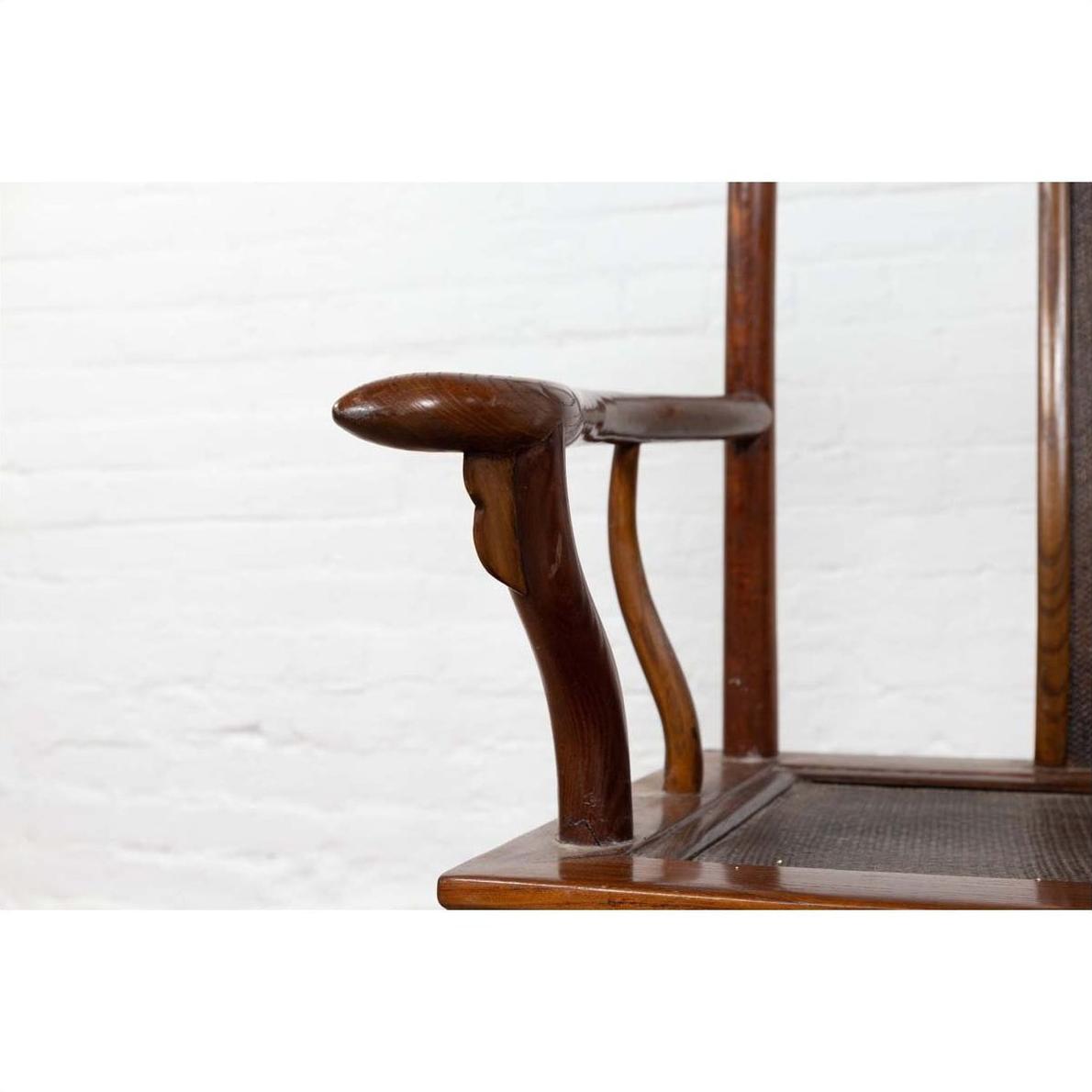 Chinese Ming Style Scholar's Lamp Hanger Chair - Rattan-8. Asian &amp; Chinese Furniture, Art, Antiques, Vintage Home Décor for sale at FEA Home