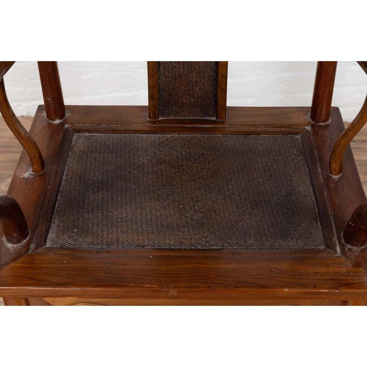 Chinese Ming Style Scholar's Lamp Hanger Chair - Rattan-9. Asian &amp; Chinese Furniture, Art, Antiques, Vintage Home Décor for sale at FEA Home